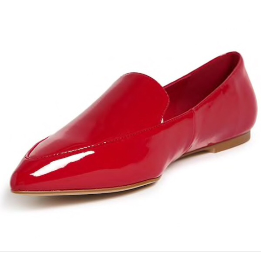 NWT Forever 21 patent red loafer flat 7.5.